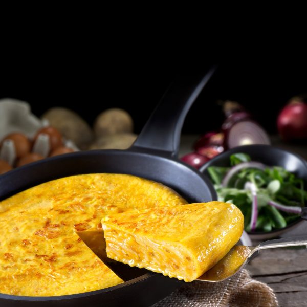 TORTILLA DE PATATA CON CEBOLLA
